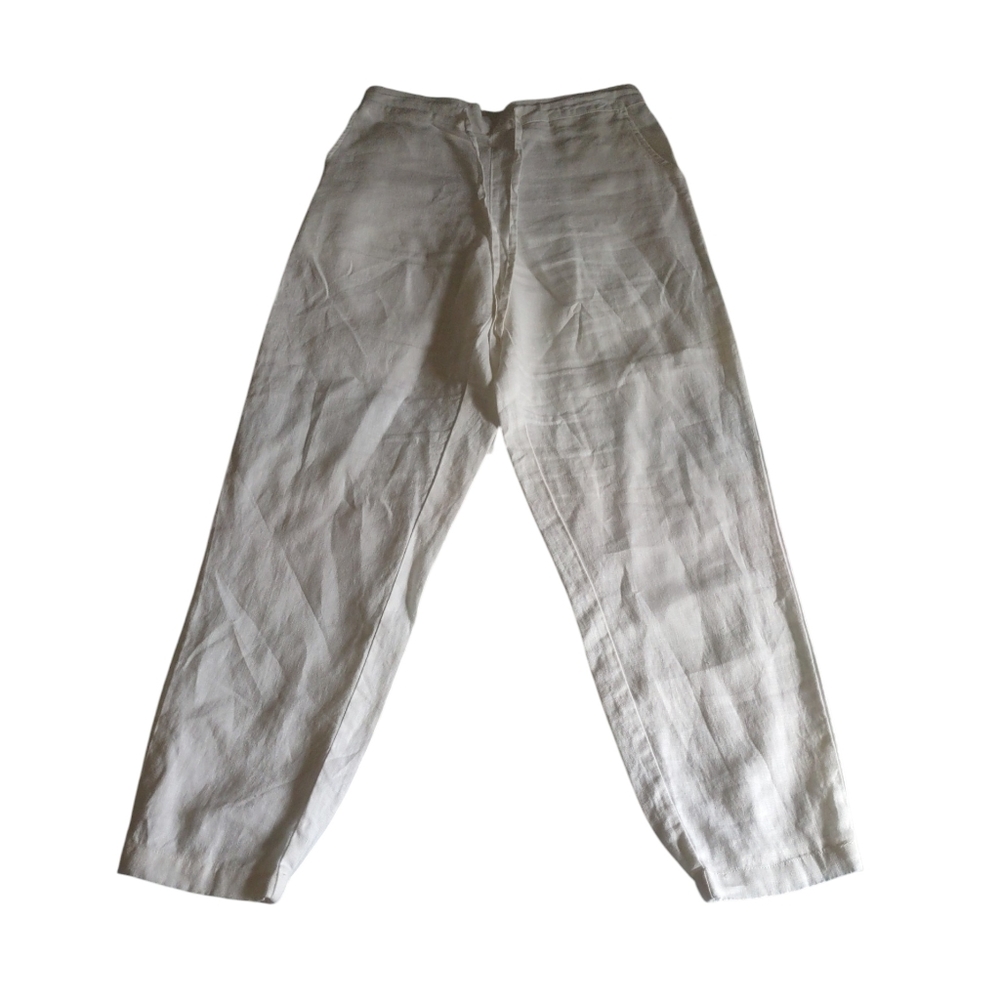 IXIMO 100% Linen Pants Womens Small White